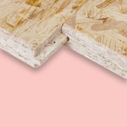 OSB 3-plaat 25 mm groef en tong 2050x675 mm Vochtbestendige OSB/3-plaat, LxB 2050x675 mm, met viersijdige groef- en sponverbinding, formaldehydevrij