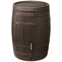 GRAF Regenton Barrica 420 L Wijnvat Regenton Deksel met geïntegreerde kinderbeveiliging, diameter 78 cm, hoogte 105 cm, authentieke houtnerf