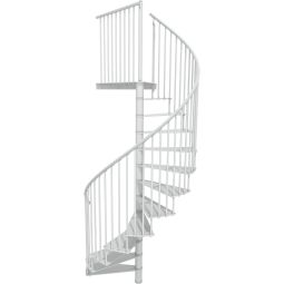 Minka Spiltrap Portofino wit Wenteltrap inclusief handgreep uit hoogwaardig PVC, tot geschoshoogte 300 cm