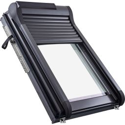 Roto buitenrolluiken Designo ZRO S R6R8 Zonne Draadloos met Easy Charge laadfunction, incl. draadloze wandzender