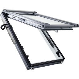 Roto Dakraam Designo R88G K200 Premium Beglazing Kunststof Raam Hittebestandige coating, 2-voudig veiligheids- en warmtewerend glas, geluidsisolatiegroep 3, klap-draaivenster