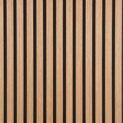 FibroTech akoestische panelen QUANTI Oiled Oak - Eik geöld De wandpanelen en plafondpanelen 2440x520x18 mm verbeteren uw ruimteakoestiek en zijn eenvoudig te monteren