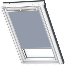 VELUX privacyrolgordijn Uni Blauw 9050 lichtdoorlatend, geschikt voor verschillende VELUX-dakramen