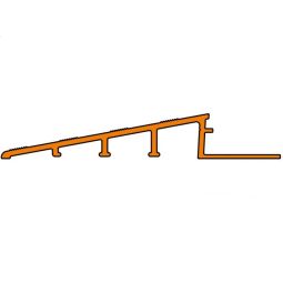 Schlüter-RENO RAMP AE overgangsprofiel Aluminium 20mm Lengte 2,5m, geanodiseerd, zeer belastbaar, voor naadloze overgang