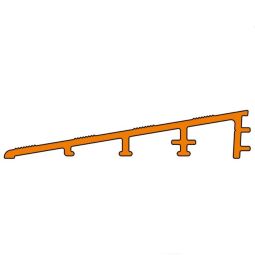 Schlüter-RENO RAMP K overgangsprofiel Aluminium 12,5mm Lengte 2,5m, geanodiseerd, zeer belastbaar, kan achteraf worden gelijmd