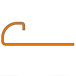Schlüter-RONDEC E Kwartcirkelprofiel Roestvrijstaal 4,5mm Lengte 2,5m, afgerond afwerkingsprofiel voor wand- en bodembereiken