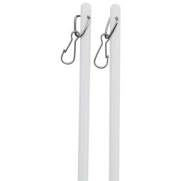 Windhager slingerstang 150 cm wit 2 stuks Tweetelig slingerstaaf-set voor moeiteloos bedienen van zonneschermen en zonnezeil, voor in- en uitrollen van de spantouwmarkise