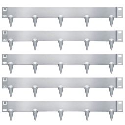 Wellker grasbordermetaal staal verzinkt zilver bedrand 15 cm hoog Lengte 1075 mm, 5 stuks per pak