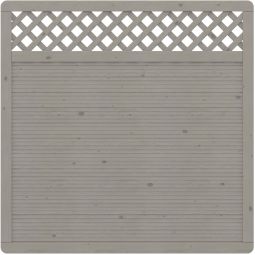 TraumGarten schutting ARZAGO Hout Rooster Grijs zichtscherm lamellenomheining versterkte frame, latten glad geschaafd, verschillende formaten