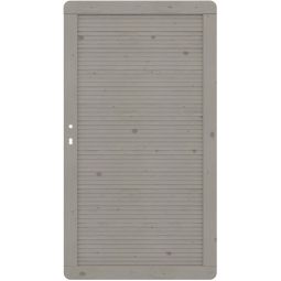 TraumGarten schutting ARZAGO hout poort grijs Afmeting 98x179 cm, stabiel frame 40x88 mm, houten lamellen 21x122 mm, ondoorzichtig, horizontale profielering, DIN links/rechtsmonteerbaar