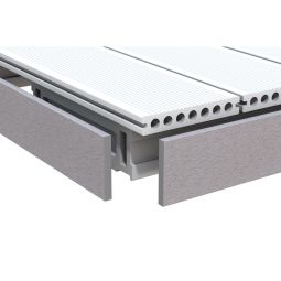 TraumGarten DreamDeck WPC afwerkingslijst grijs Afwerkingslijst houtcomposiet grijs 10x80x2000 mm – voor nette zijbekleding bij terrassen met houtcomposiet-terrasplanken