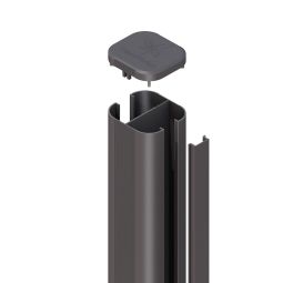 TraumGarten schutting SYSTEEM Steekpaal Basic Grondverbinding Antraciet Aluminium-paal voor in-betonering, 150/240/298 cm, 3 kleuren – weersbestendig, systeemcompatibel & belastbaar