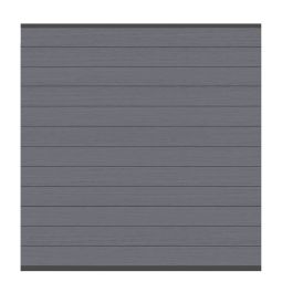 TraumGarten schutting SYSTEM WPC CLASSIC schuttingpaneelelement Antraciet zichtscherm steekzaun lamellenomheining Onderhoudsvriendelijke, geborstelde houtcompositset afsluiting 178×184 cm (BxH), 12 groef-en-rand-afzonderlijke profielen en kiesbare aluminium-afwerkingslijsten