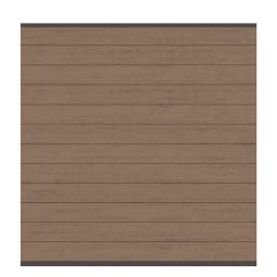 TraumGarten schutting SYSTEM WPC CLASSIC hekwerk-set Mandelkleurig privacymat steekzaun lamellenomheining Onderhoudsvriendelijk, geborsteld houtcomposiet-hekset 178×184 cm (BxH), met 12 groef-en-veer-afzonderlijke profielen en kies tussen aluminium-afwerkingslijsten