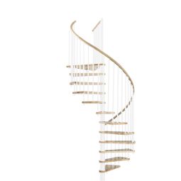 Minka Spiltrap Spiral Wood wit Wendeltrappen incl. massief houten leuning, verschillende breedten