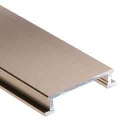 Schlüter-DESIGNLINE AK decoratief profiel Aluminium Koper-Optiek geanodiseerd, 25mm breed Lengte 2,5m, voor een stijlvolle uitvoering van wandbekleding, geschikt voor tegeldikte vanaf 6mm