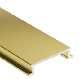 Schlüter-DESIGNLINE AM decoratief profiel aluminium messing-look geanodiseerd, 25 mm breed Lengte 2,5 m, voor een stijlvolle afwerking van wandbekleding, geschikt voor tegeldikte vanaf 6 mm