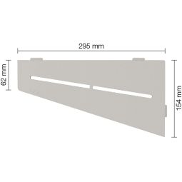 Schlüter-SHELF-E-S3 TSBG PURE Alu structuurcoating beigegrijs vierkante aflegplank, 154x295 mm