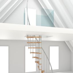 Minka Spiltrap Suono Smart Beuk wit Wendeltrap incl. metalen leuning
