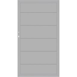 TraumGarten schutting SYSTEM ALU XL poort Zilver/Zilver Aluminiumprofiel 66x40 mm, XL-aluprofiel, 98x180 cm, stabiel, onderhoudsarm, DIN rechts/links, incl. beslag en slot
