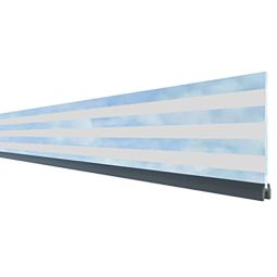 TraumGarten schutting SYSTEEM decoratief profiel glas DELTA Antraciet 6 mm ESG-veiligheidsglas, 15 cm of 30 cm hoog