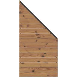 TraumGarten schutting SYSTEM Ruitpatroon Thermo-Hout hek-aansluitings-set Aansluitset 91x184/94 cm met 16 ruitprofielen & aluminium-lijst – voor wandaansluitingen & nette afwerkingen
