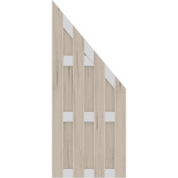 TraumGarten schutting JUMBO WPC Alu-Design aansluiting zand privacyscherm lamellenschutting Strijkvrij schutting, horizontaal en verticaal monteerbaar, 74x179 op 90 cm