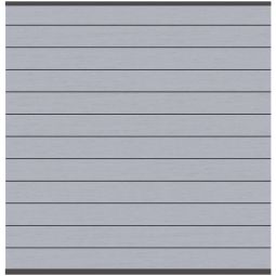 TraumGarten schutting WPC CLASSIC hekwerkset grijs zichtscherm steekzaun lamellenomheining Onderhoudsarm WPC-hekset 178×184 cm (BxH), met 12 inkepings- en veerprofielen en keuze uit aluminium afwerkingslijsten