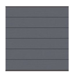 TraumGarten Schutting WPC XL Antraciet, Lat Antraciet Zichtscherm Steekzaun Lamellenomheining 178x184 cm hekwerkelement met 6 XL-WPC-profielen & aluminium-latten – antraciet, inkortbaar & weerbestendig