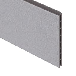TraumGarten schutting SYSTEM WPC XL Enkelprofiel Grijs zichtscherm steekzaun lamellenomheining Enkel profiel 30x2x178,3 cm, glad & in te korten – ideaal voor reparatie, zelfbouw of aanvulling