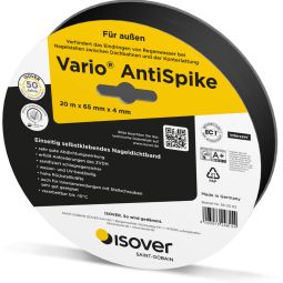 Isover Nageldichtband Vario AntiSpike 20m, eenvoudige afsluiting van gaten in de onderdeckfolie