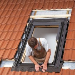 VELUX Combinatie dakraam gootstuk voor 2 dakterras elementen voor dakpan