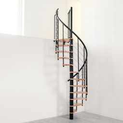 Minka spiltrap Venezia Smart zwart wenteltrап inclusief PVC handleuning, verschillende breedtes