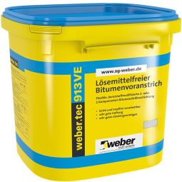 weber Kelderafdichting weber.tec 913 VE Bitumenvoranstrich 10 L, voor buitengebruik - ook bij lage temperaturen, zeer goede hechtung