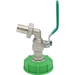 Wellker IBC kogelhaan metaal Verwijderbare 0,75″ slangaansluitstuk voor flexibele slangaansluitingen, ideaal voor nauitrusting op IBC-tanks