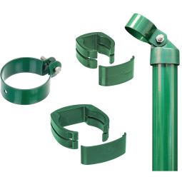 Alberts tuinafscheiding-aansluitingsset voor golfplaat tuinpoorten aan Fix-Clip Pro® groen Veilige poortaansluiting voor Fix-Clip Pro systemen, 6 cm poortpaaldiameter