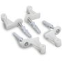 Windhager Wandbeugel voor rankrooster wit, 4 stuks