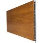 GroJa BasicLine PVC-steekzaun Schutting Gouden Eik Enkelprofiel Zichtscherm Lamellenomheining