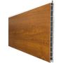 GroJa BasicLine Premium pvc steekzaun schutting Golden Oak enkelprofiel zichtscherm lamellenomheining