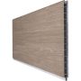 GroJa BasicLine pvc-steekzaun schutting Sheffield Oak enkelprofiel zichtscherm lamellenomheining