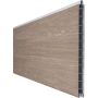 GroJa BasicLine Premium PVC-steekzaun schutting Sheffield Oak Enkelprofiel zichtscherm lamellenomheining
