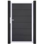 GroJa Enkel poort BasicLine PVC-steekzaun Antraciet