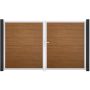 GroJa Doppeltor BasicLine PVC-steekzaun Golden Oak