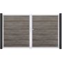 GroJa Doppeltor BasicLine PVC-steekzaun Monument Oak