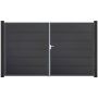 GroJa Doppeltor BasicLine PVC-steekzaun antraciet