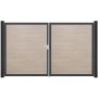 GroJa Doppeltor BasicLine PVC-steekzaun Sheffield Oak