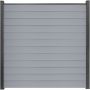 GroJa BasicLine smal PVC-steekzaun schutting zilverwit zichtscherm lamellenomheining