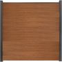 GroJa BasicLine smal PVC-steekzaun schutting Golden Oak privacyscherm lamellenhek