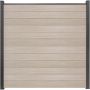 GroJa BasicLine smal PVC-steekzaun privacyhek Sheffield Oak zichtscherm lamellenomheining