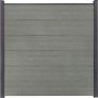 GroJa BasicLine PVC-steekzaun schutting Grey Ash Cut privacyscherm lamellenomheining